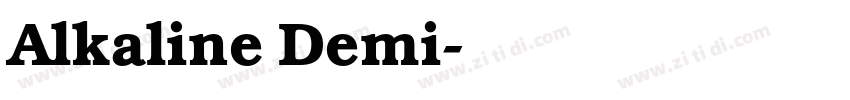 Alkaline Demi字体转换
